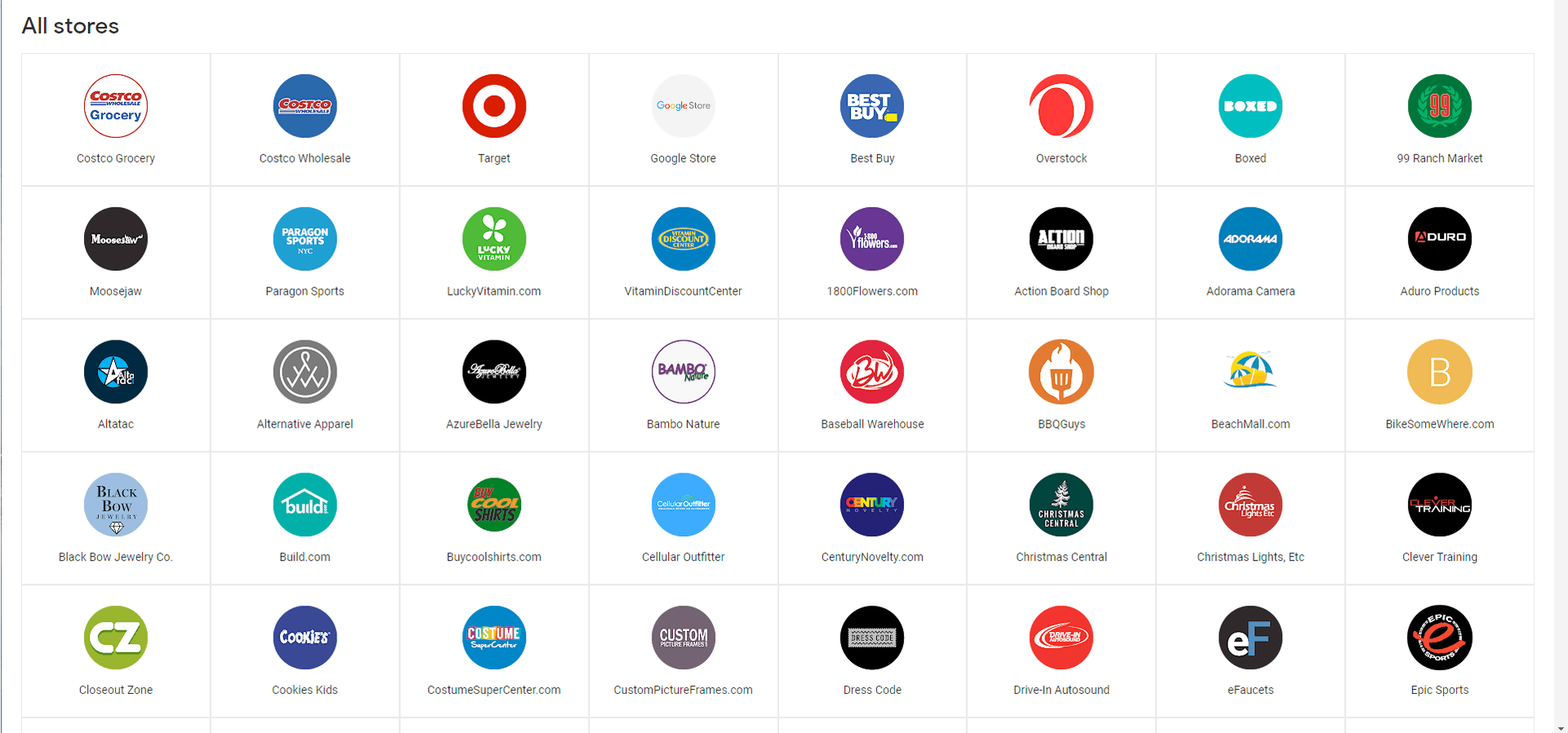 Google Express logo variations